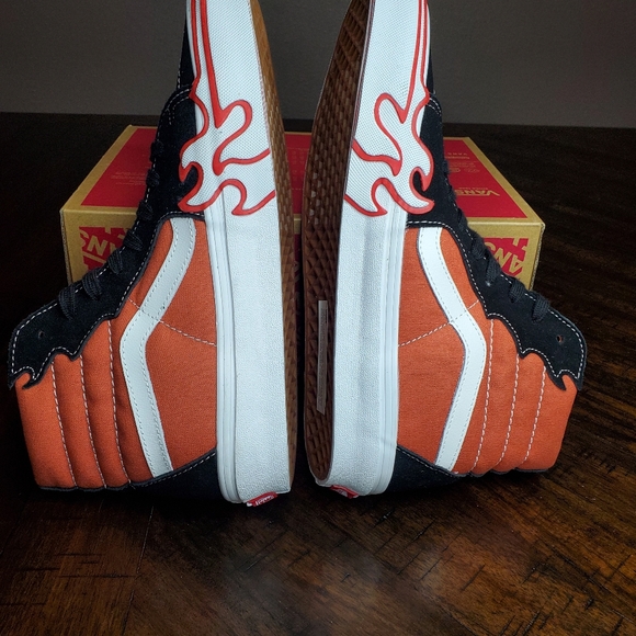 Vans Sk8-Hi Flame Burnt Ochre Men Size 11.5 - Picture 5 of 12